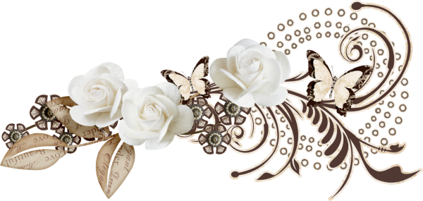 Свадебный декор на прозрачном фоне