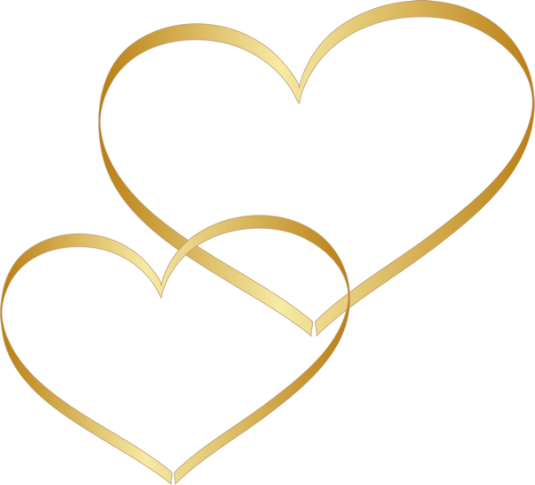 Свадебные сердечки на прозрачном фоне