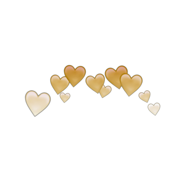 Сердечки над головой без фона коричневые