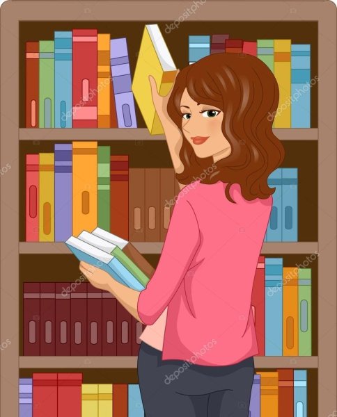 Библиотекарь иллюстрация