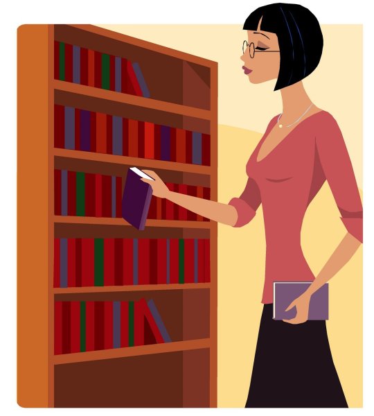 Библиотекарша нарисованная