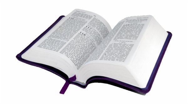 Библия на прозрачном фоне