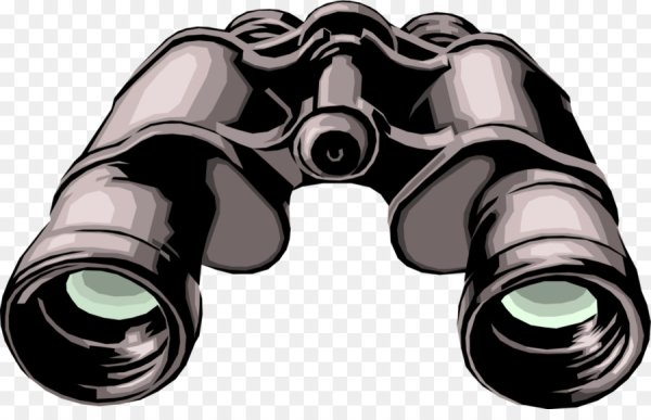 Бинокль пограничника на прозрачном фоне