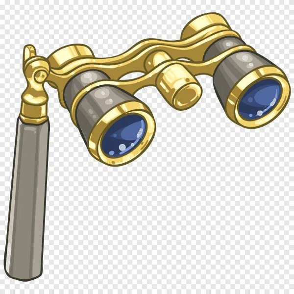 Театральный бинокль на прозрачном фоне