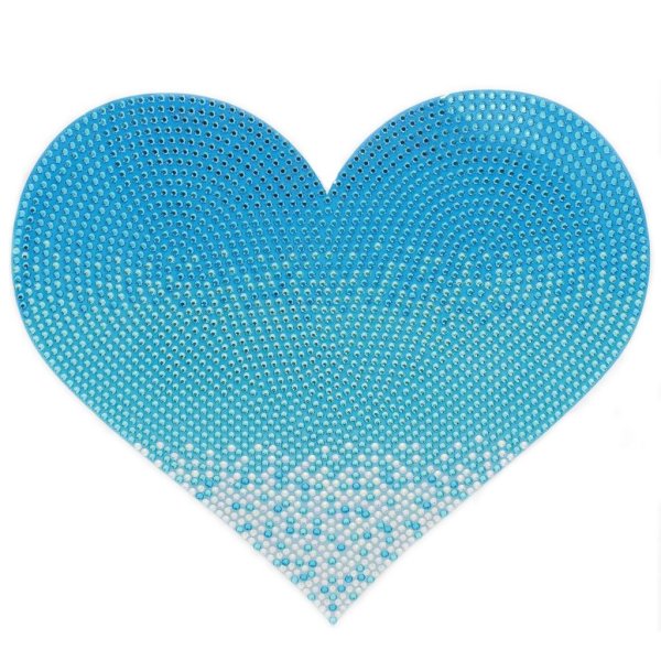 Голубое сердце на прозрачном фоне