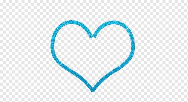 Turquoise Color Heart PNG