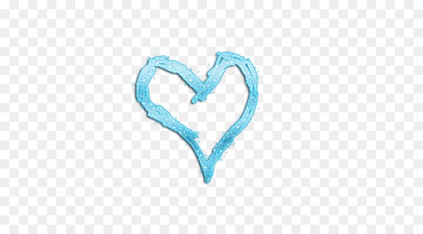 Сердечко голубое нарисованное