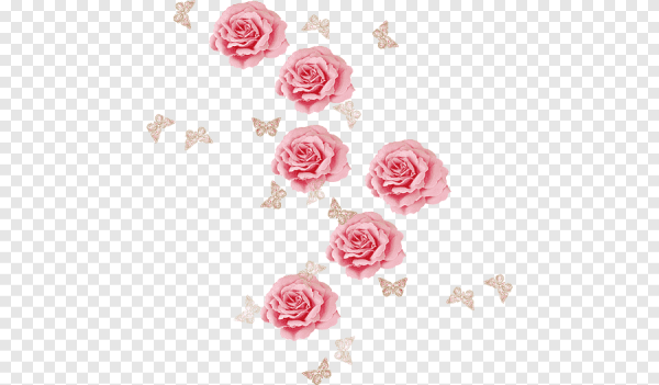 Мелкие розочки на прозрачном фоне