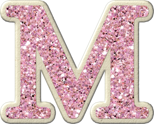 Буква м розовая