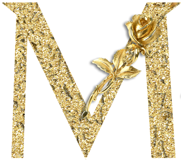 Золотая буква м