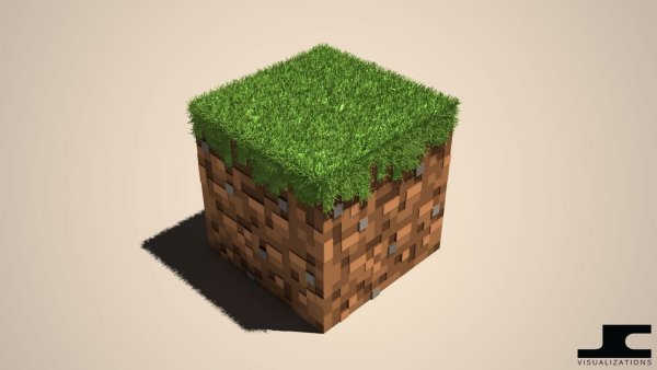 Блок земли Minecraft RTX
