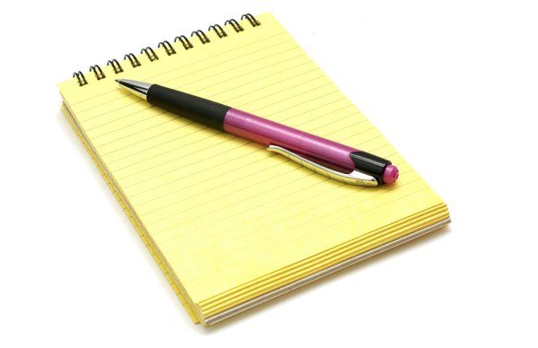 Тетрадь и ручка