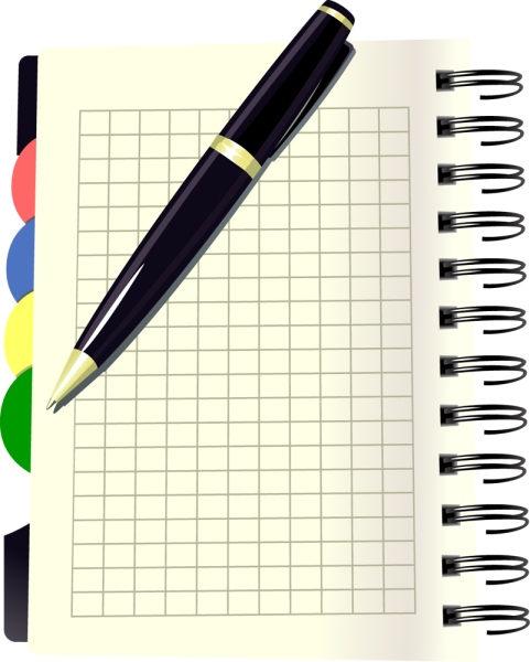 Блокнот с ручкой иллюстрация