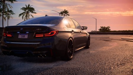 BMW m5 f90 Sunset обои