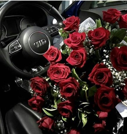 Цветы в салоне автомобиля