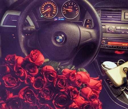 Цветы в салоне БМВ е39