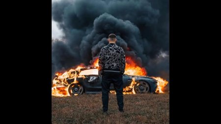 Михаил Литвин сжёг свой Mercedes