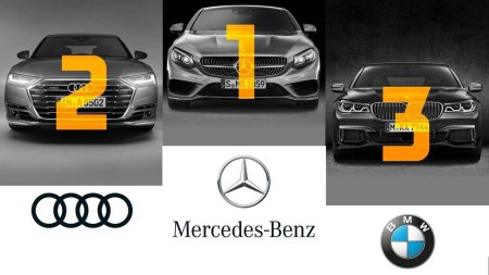 Значки Ауди и Мерседес