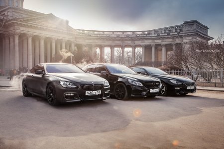 БМВ И Мерседес черные