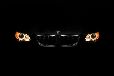 BMW e60 фары в темноте