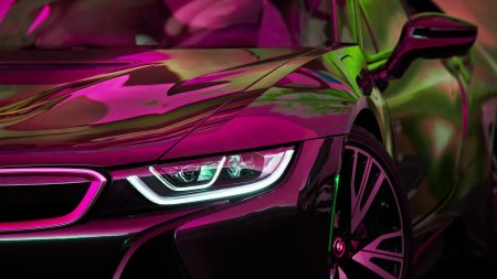 BMW m5 неоновая