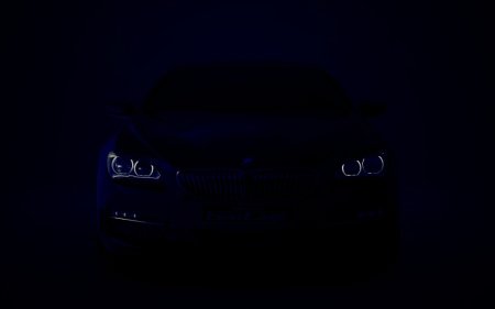 BMW фары в темноте