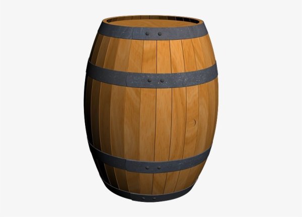 Деревянная бочка без фона