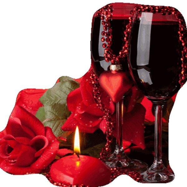 Романтический вечер на прозрачном фоне