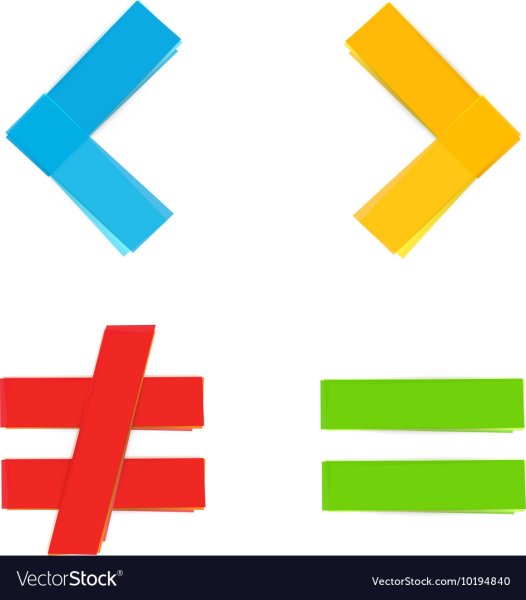 Знаки равенства и неравенства