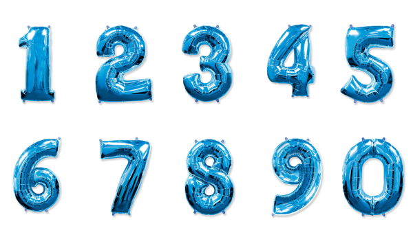 Красивые цифры синие