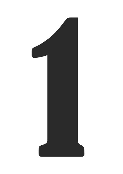 Красивая цифра 1