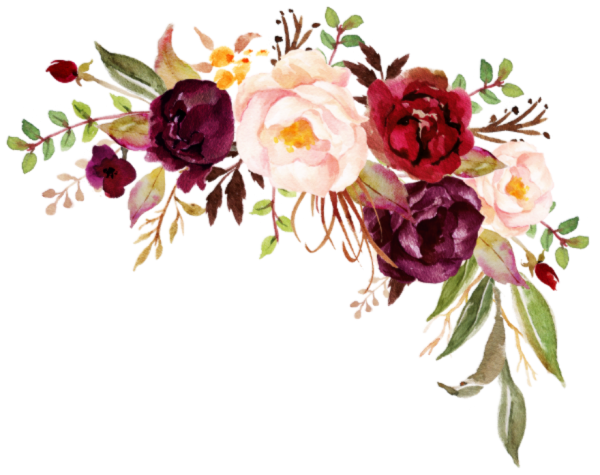 Акварельные цветы для пригласительных