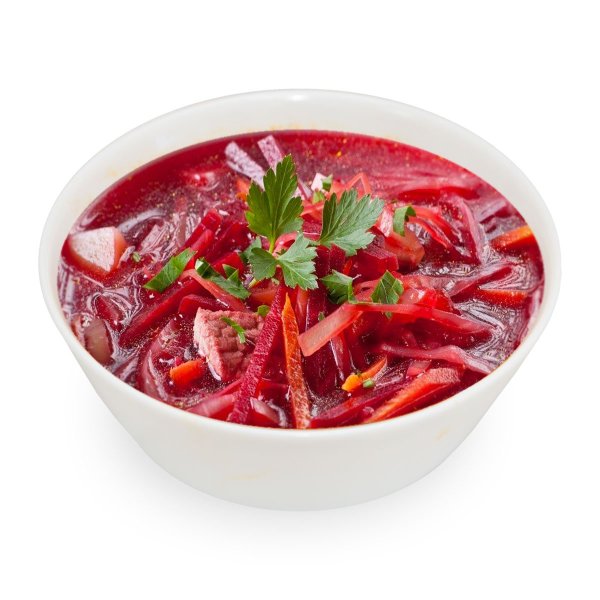 Борщ на белом фоне