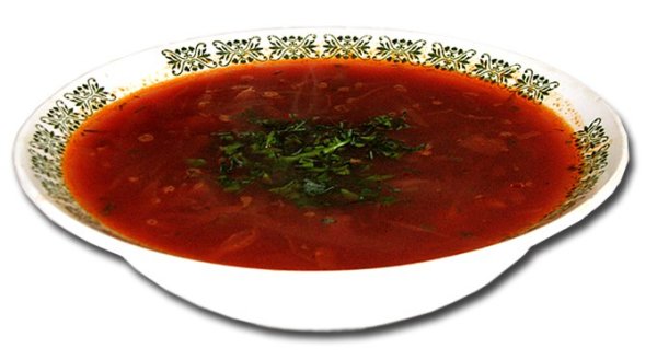 Борщ на прозрачном фоне