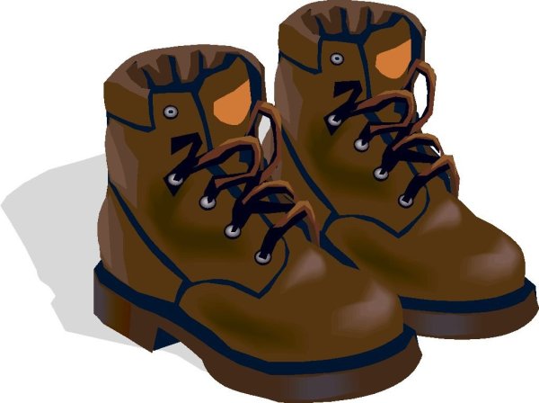 Ботинки на прозрачном фоне