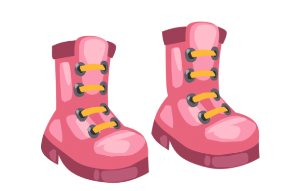 Ботинки для детей на прозрачном фоне