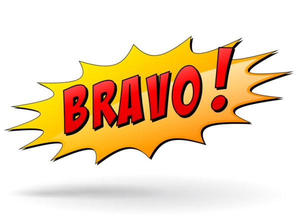 Слово Браво на прозрачном фоне