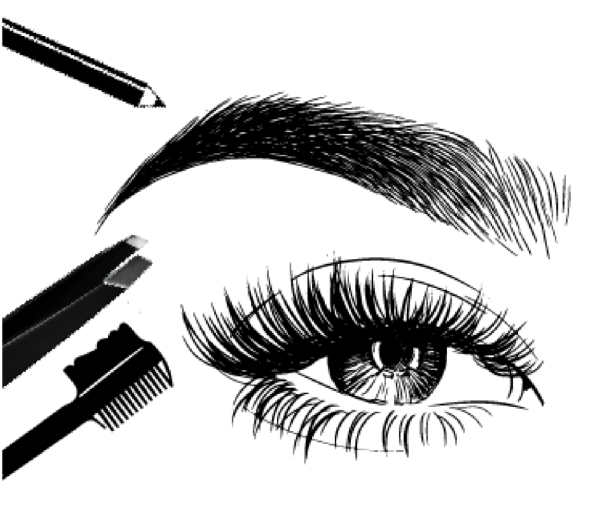 Брови на белом фоне