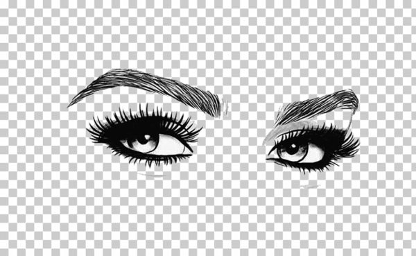 Брови на белом фоне