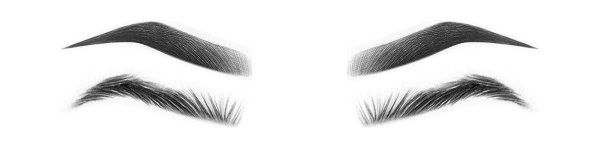 Брови на белом фоне