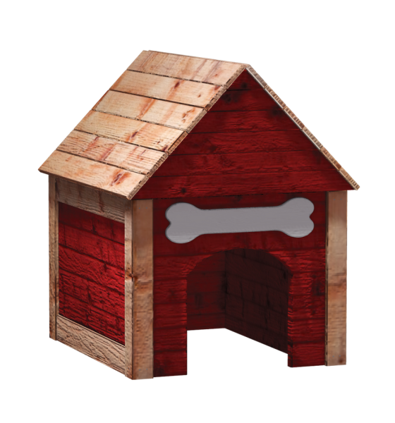 Собака в будке без фона