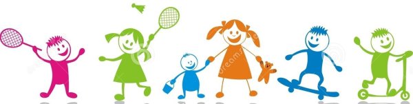 Дети ЗОЖ на белом фоне для детского сада