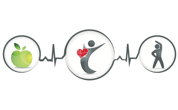 Здоровый образ жизни на белом фоне