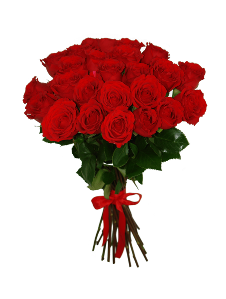 Букет алых роз
