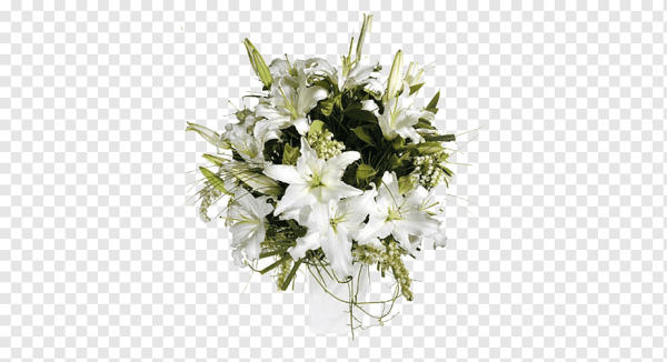 Букет лилий на прозрачном фоне