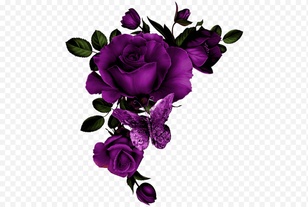 Сиреневые розы уголок