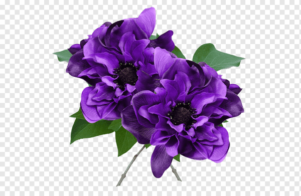 Цветы темно сиреневые угловые