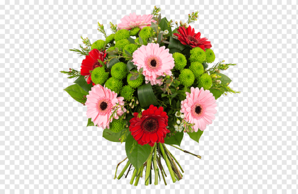 Букет из гербер на прозрачном фоне