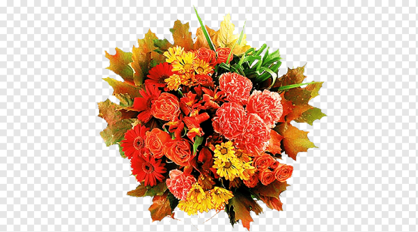 Осенний букет на белом фоне