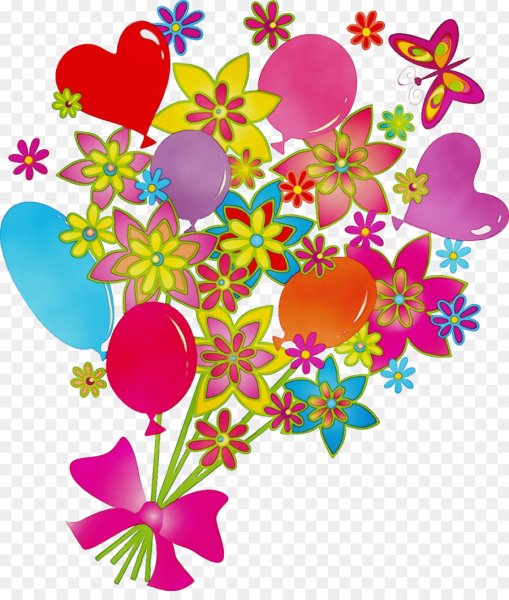 Цветочки мультяшные